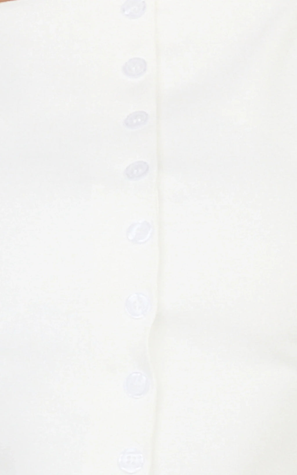Adela Mini Dress - Mock Button Thru Boat Neck Dress in White