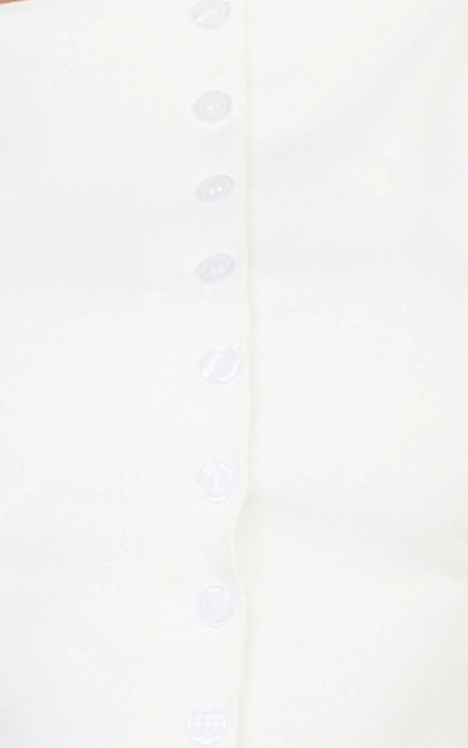 Adela Mini Dress - Mock Button Thru Boat Neck Dress in White