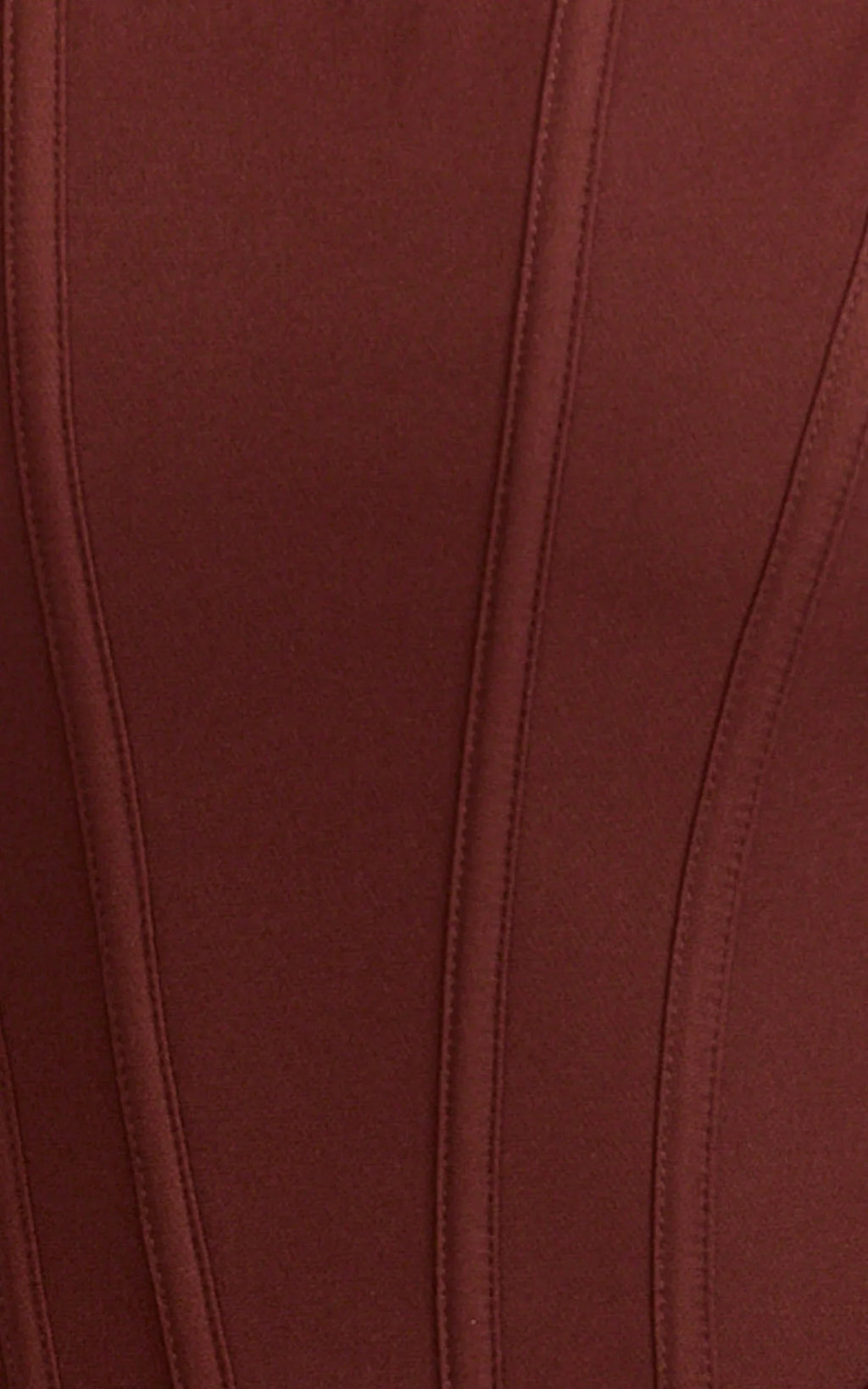 Jonas Midi Dress - Strapless Corset Bodice Draped Waist Skirt Dress in Chocolate