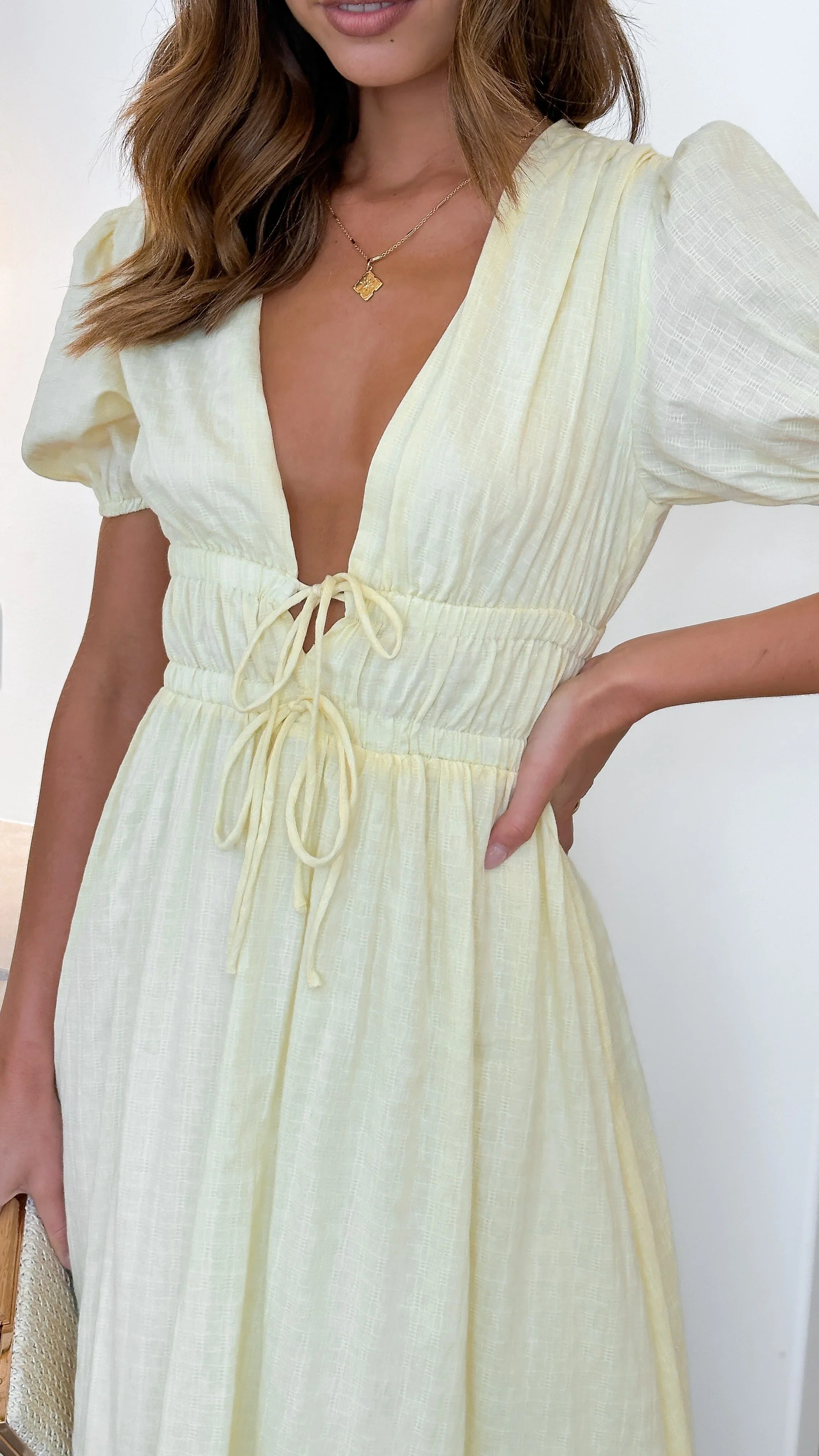 Ena Midi Dress - Yellow