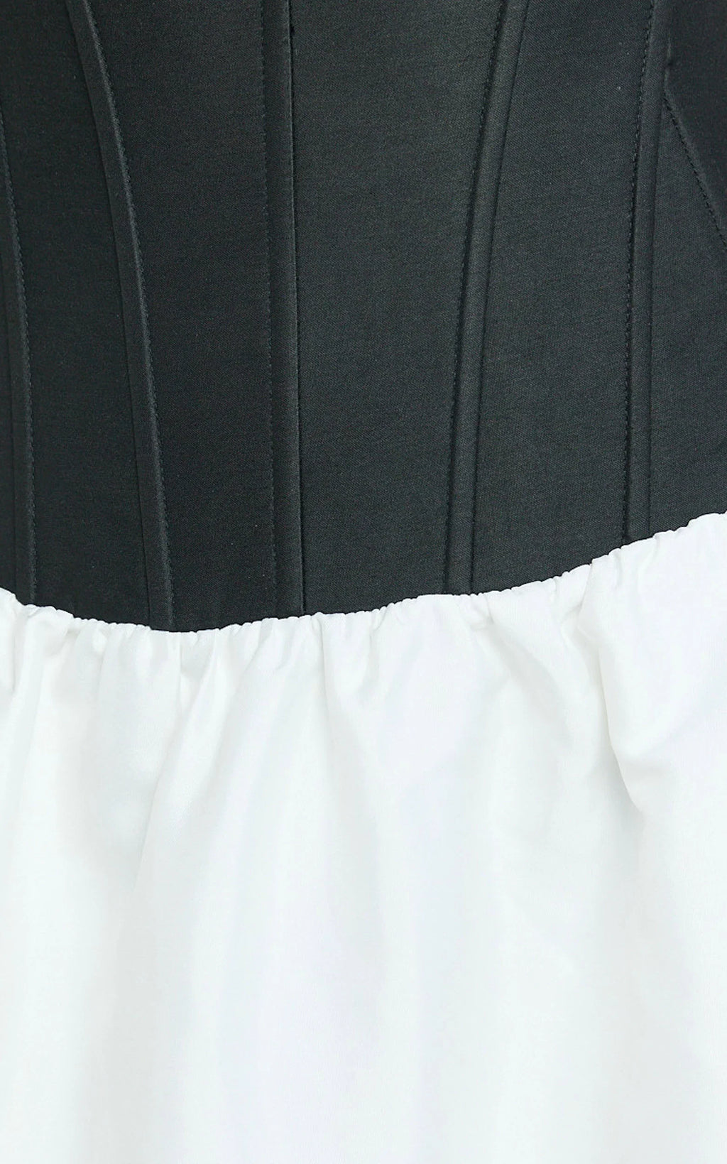 Santana Maxi Dress - Contrast Strapless Fit And Flare Dress in Black/White