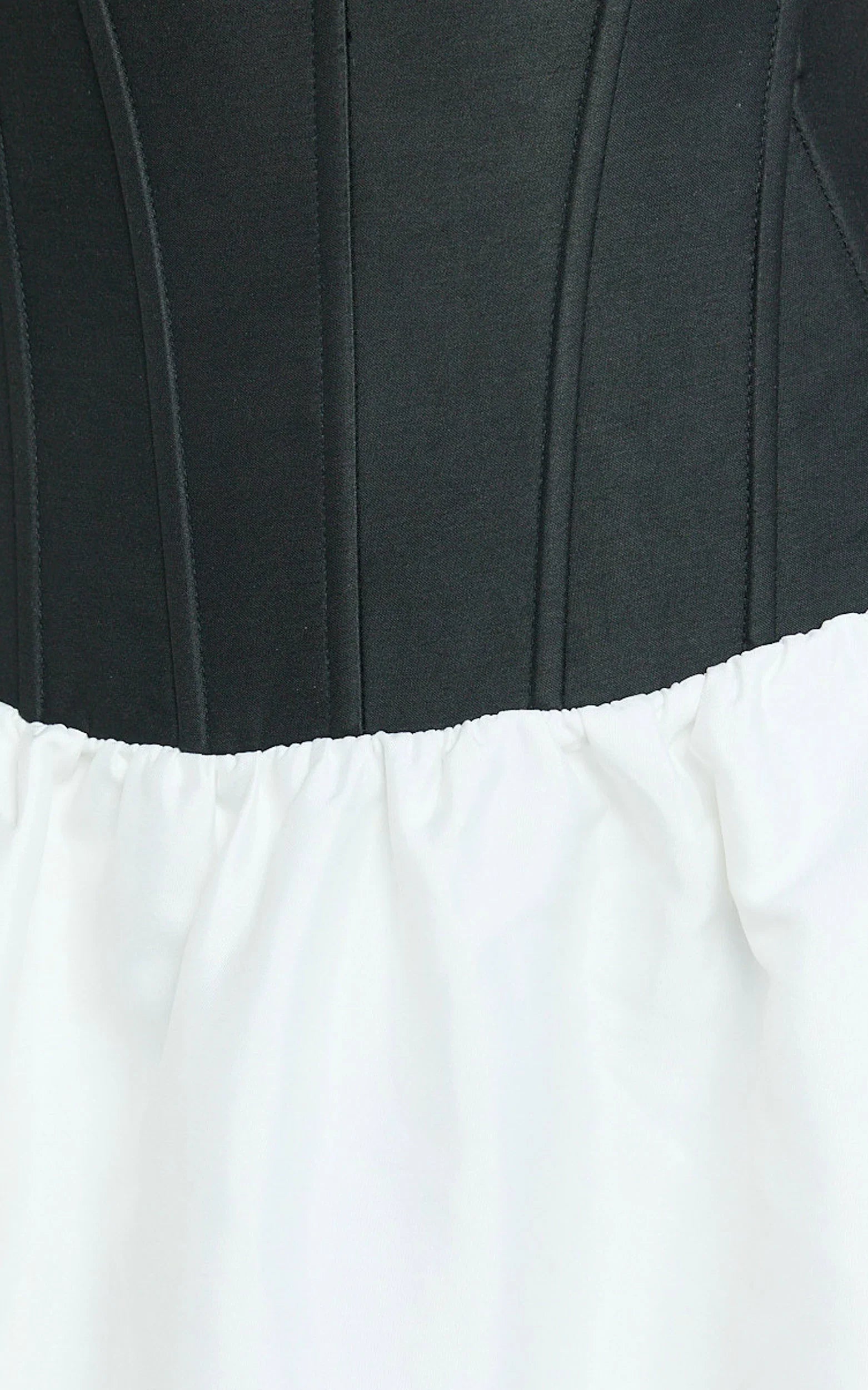 Santana Maxi Dress - Contrast Strapless Fit And Flare Dress in Black/White