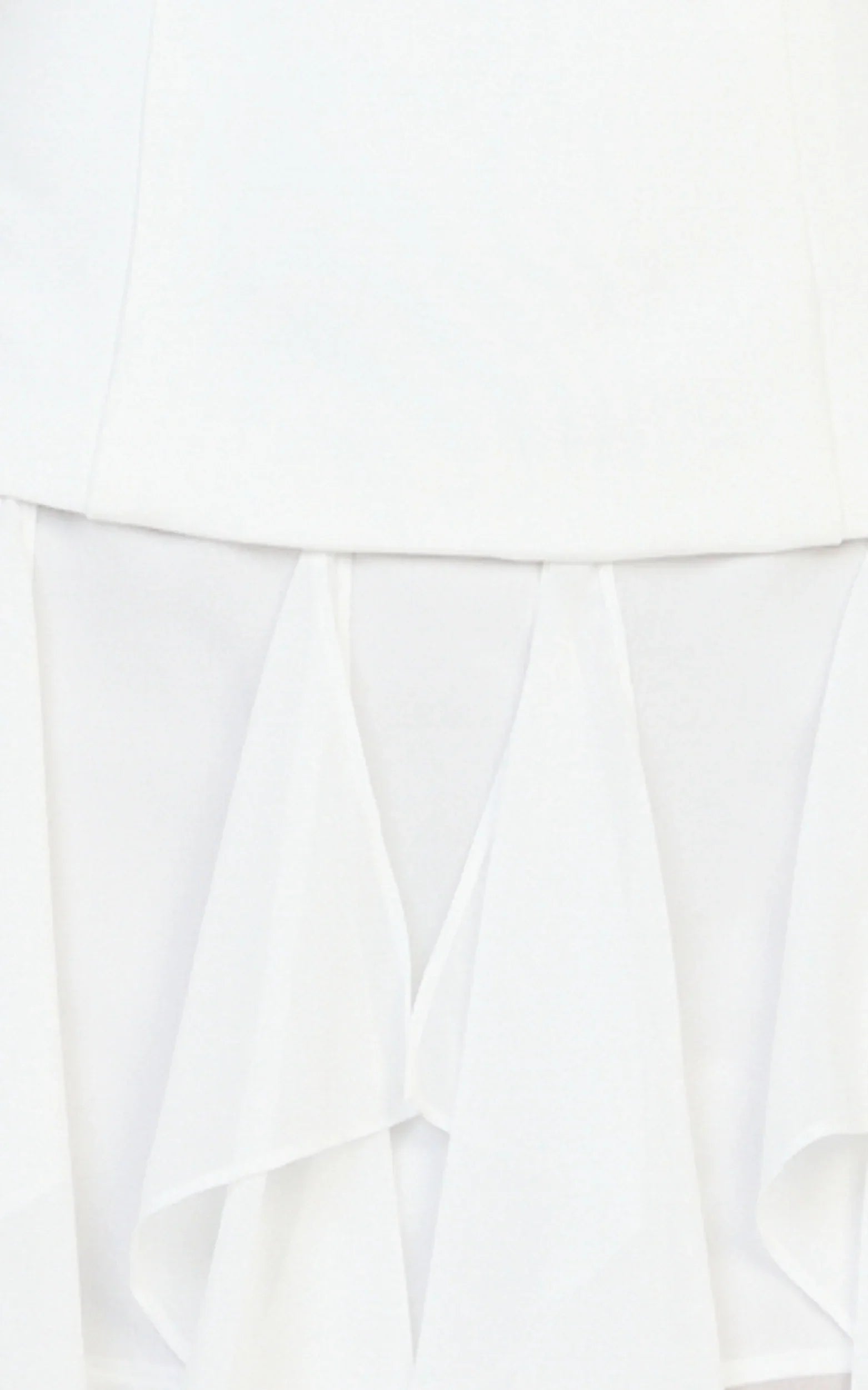 Selani Mini Dress - Strapless Bodice Ruffle Hem Dress in White