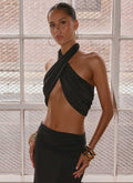 Coletta Wrap Top - Black