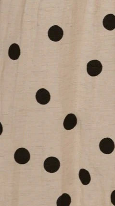 Wyomie Mini Dress - Natural / Black Polka
