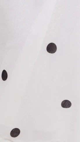 Tahlia Midi Dress - White Polka Print