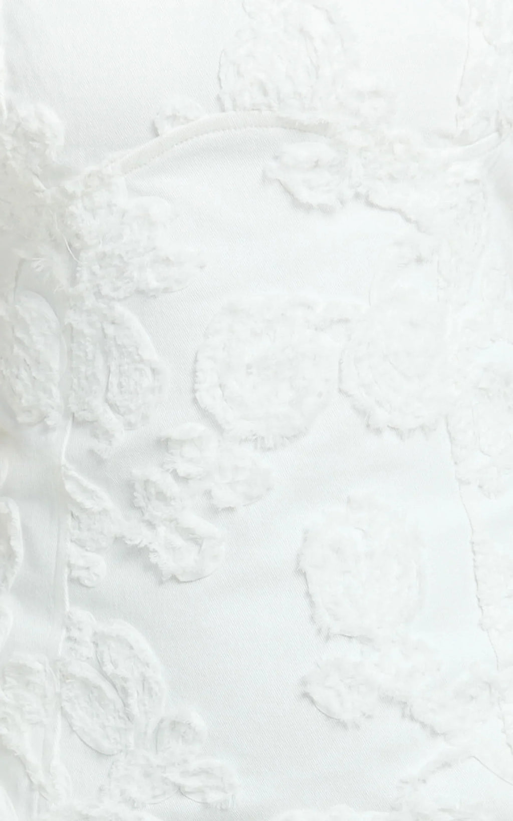 Tara Mini Dress - Embroidered Panel A Line Dress in White