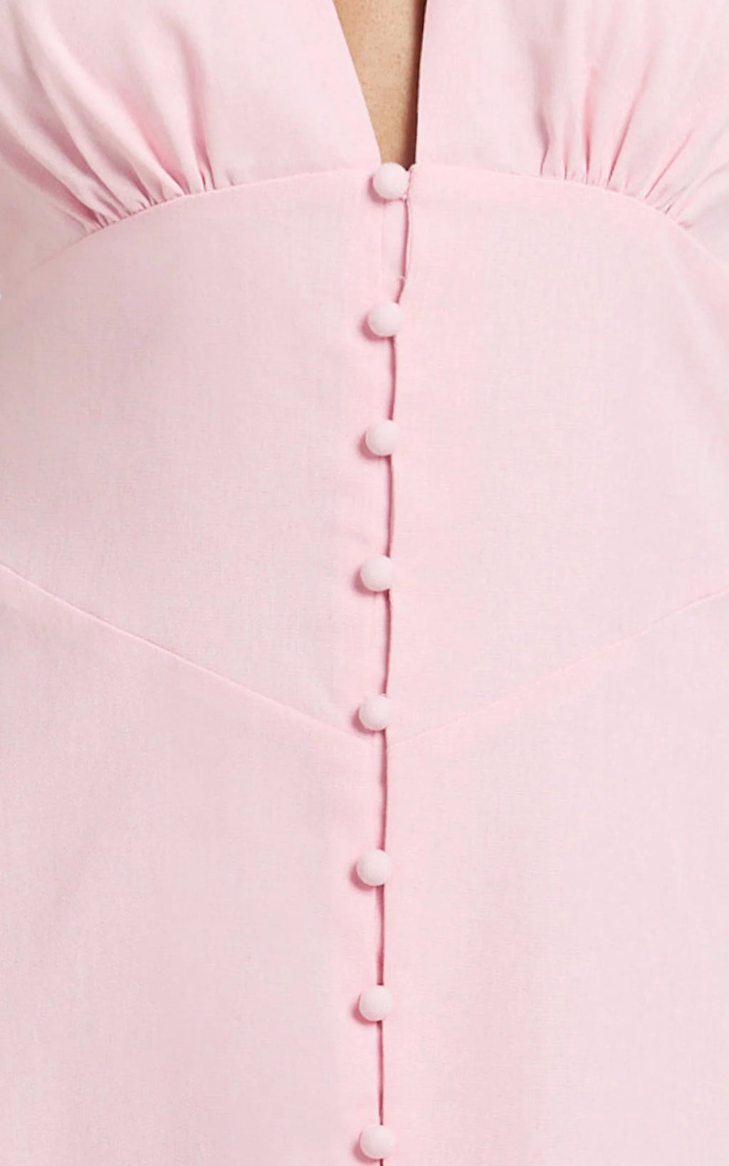 Beata Midi Dress - Plunge Halter A Line Dress in Pink