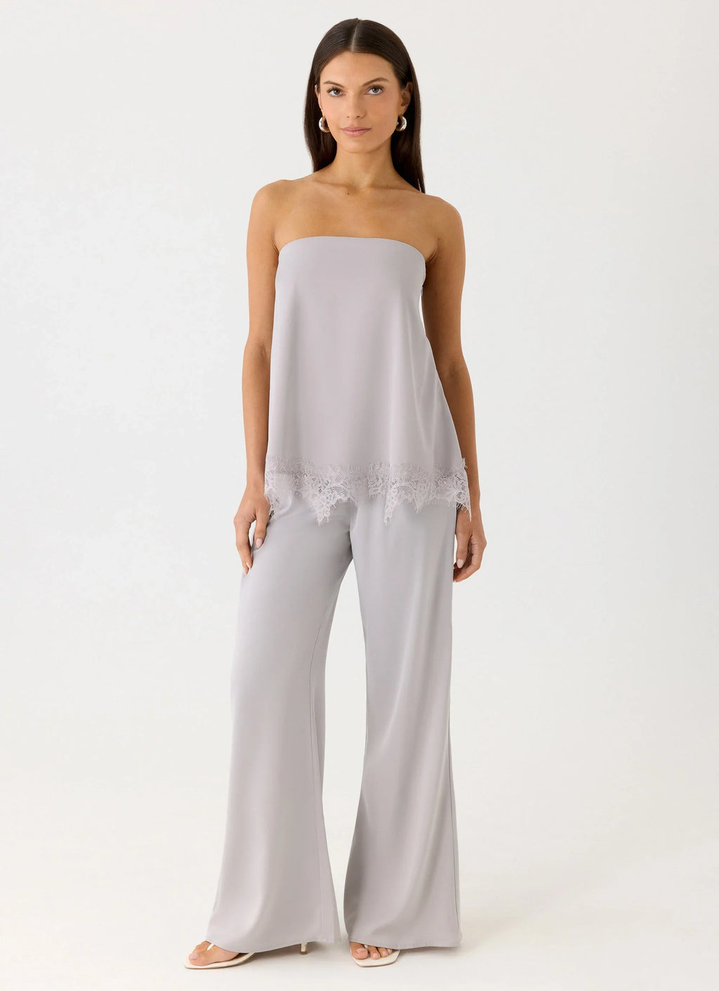Sorena Low Rise Flared Pants - Misty Blue