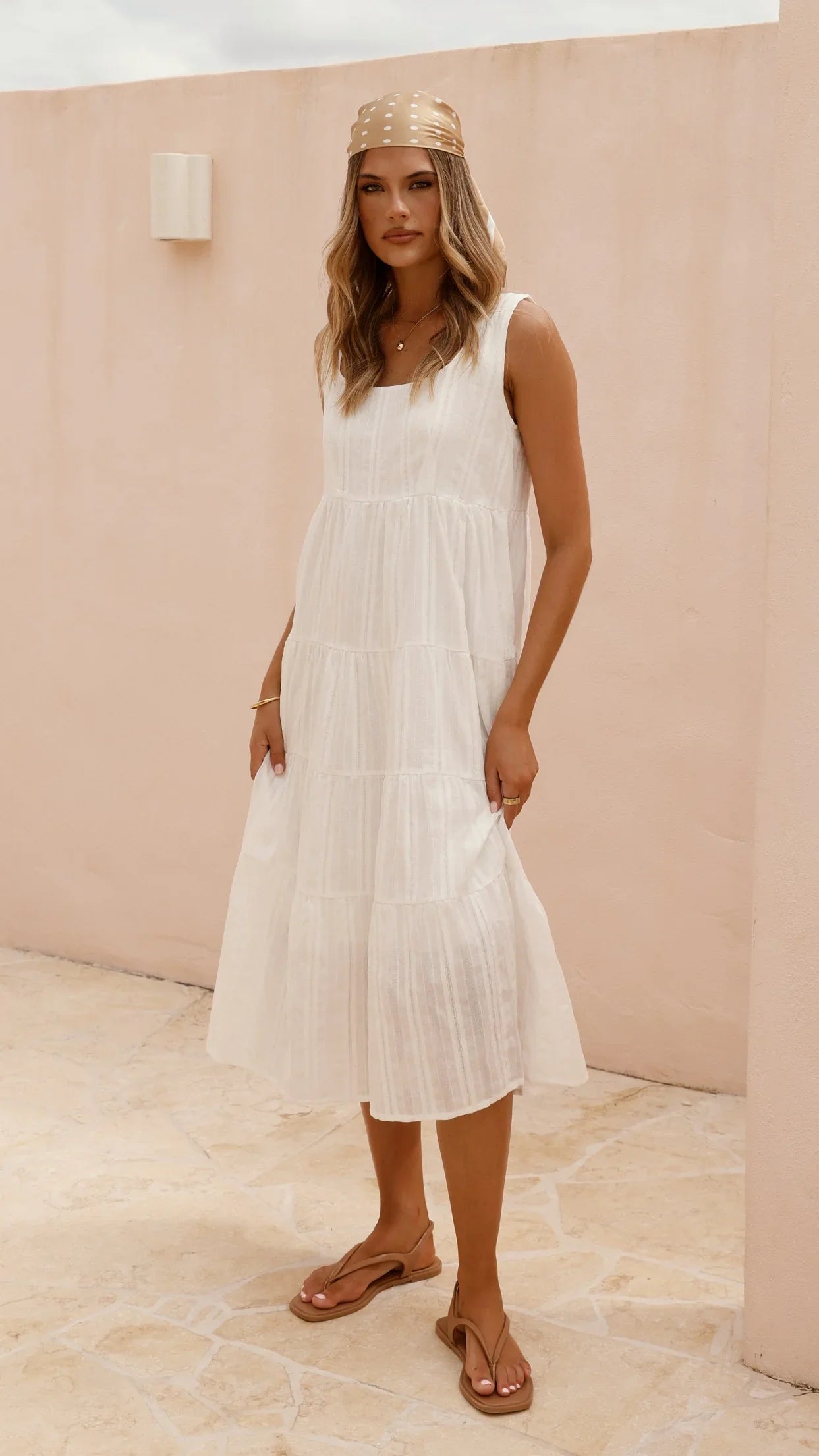 Liza Midi Dress - White