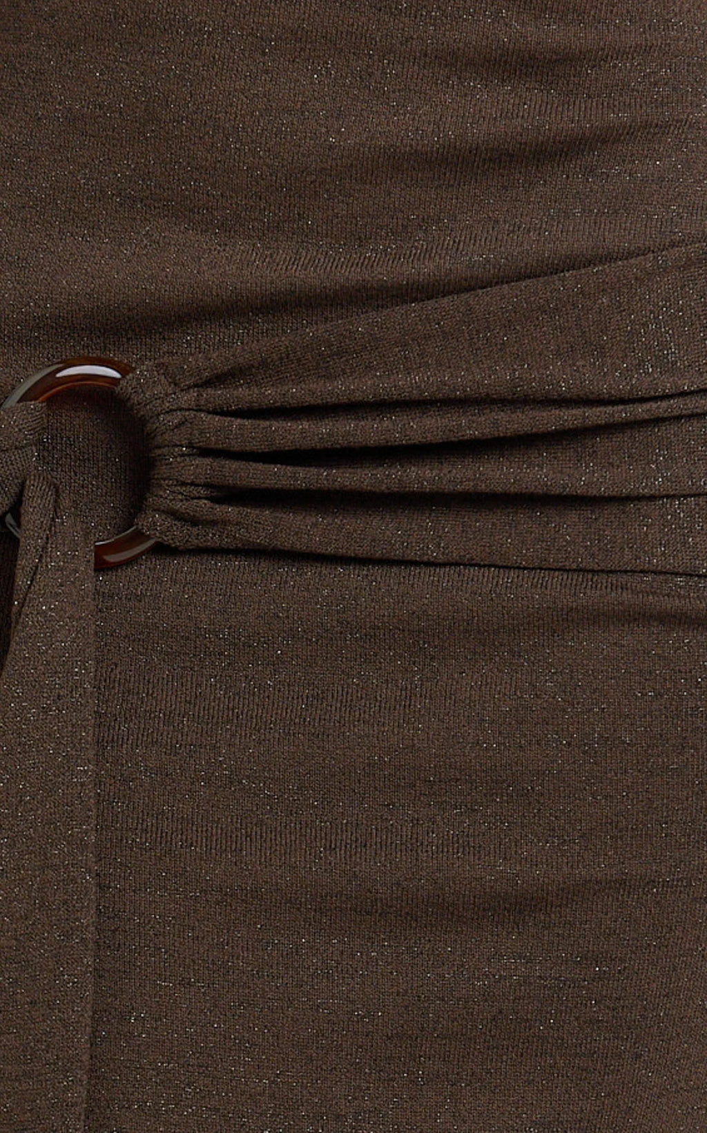 Viviana Maxi Dress - Knit Strapless Tie Waist Maxi Dress in Chocolate