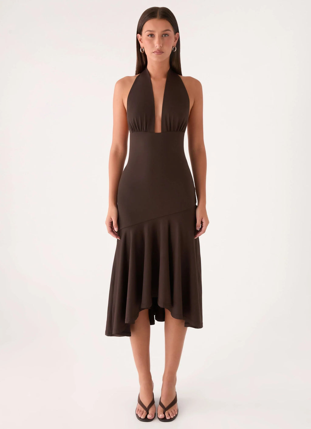 Enyah Midi Dress - Chocolate