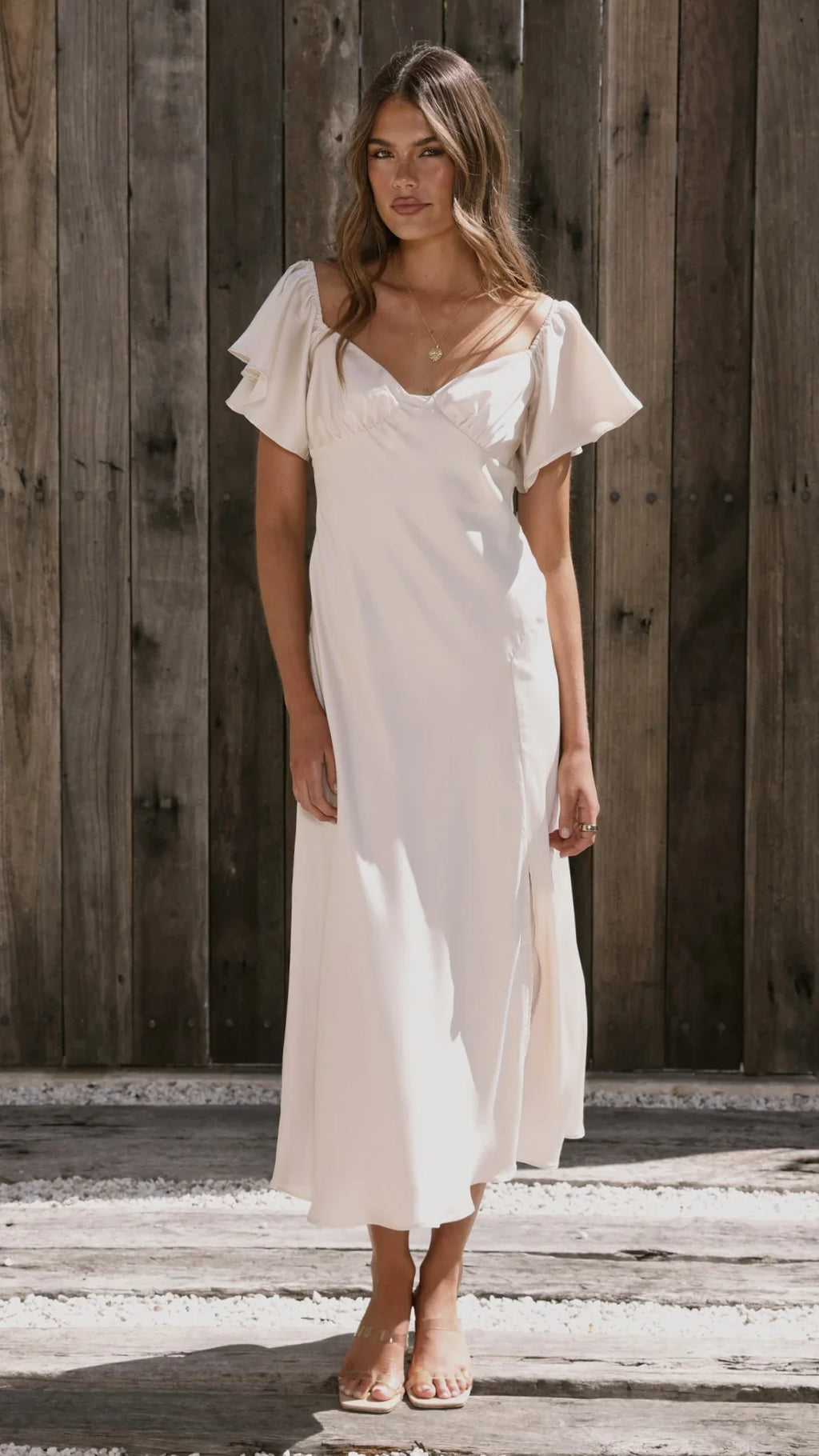 Louisa Midi Dress - Ivory
