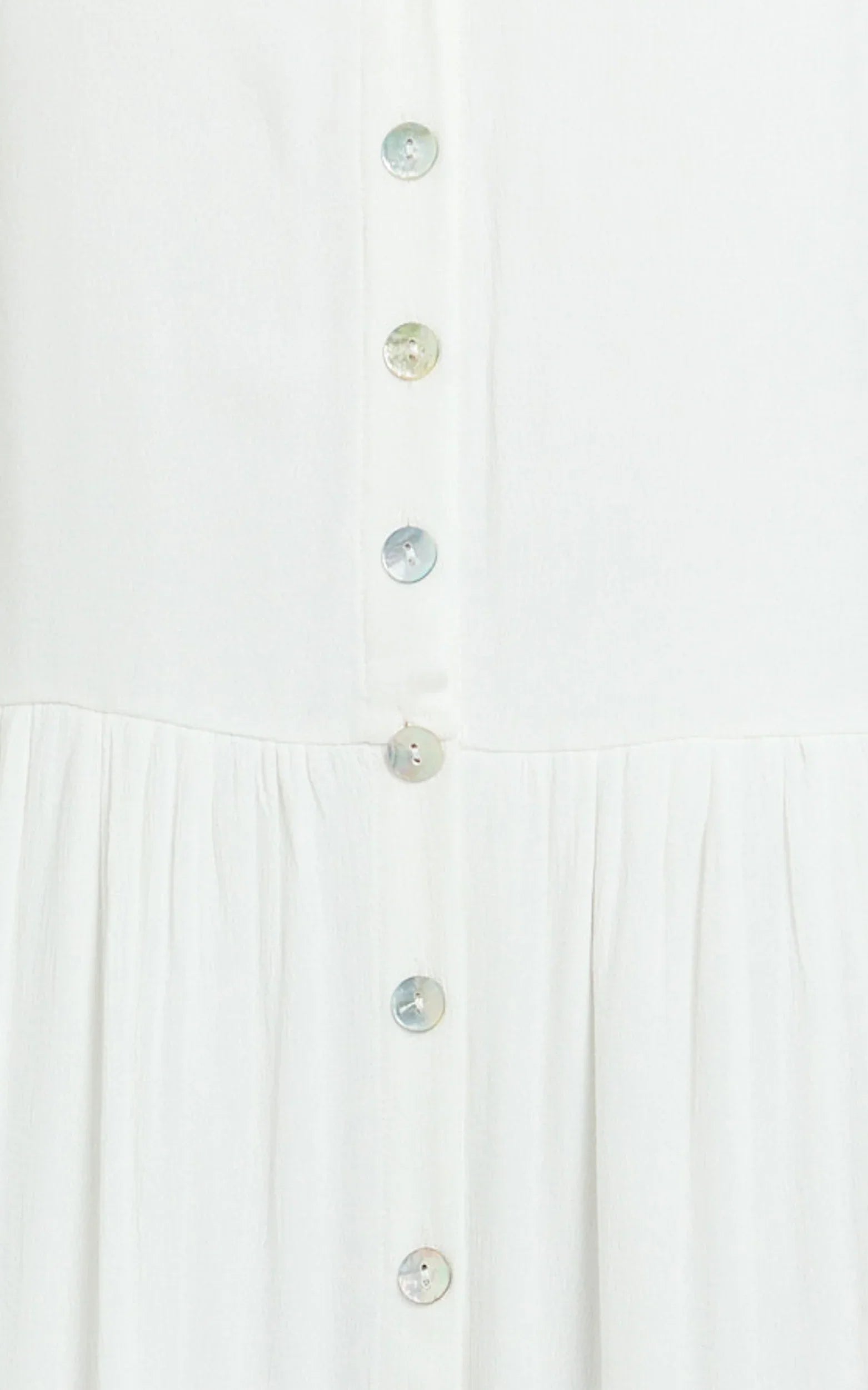 Lucille Maxi Dress - Button Down Front Split Maxi Dress in Off White