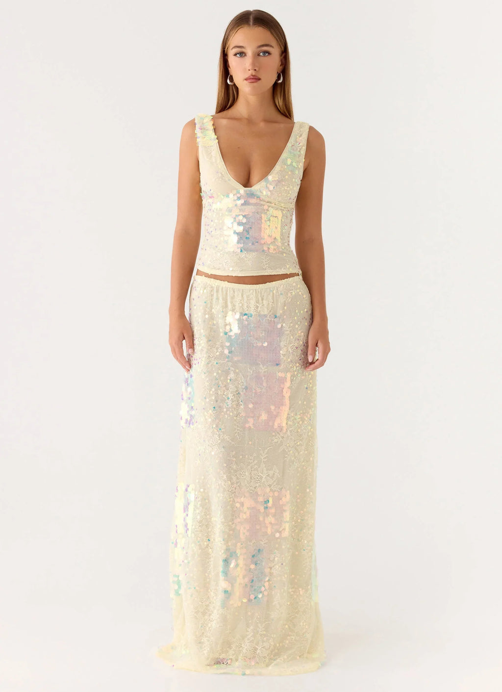 Erinah Sequin Top - Yellow