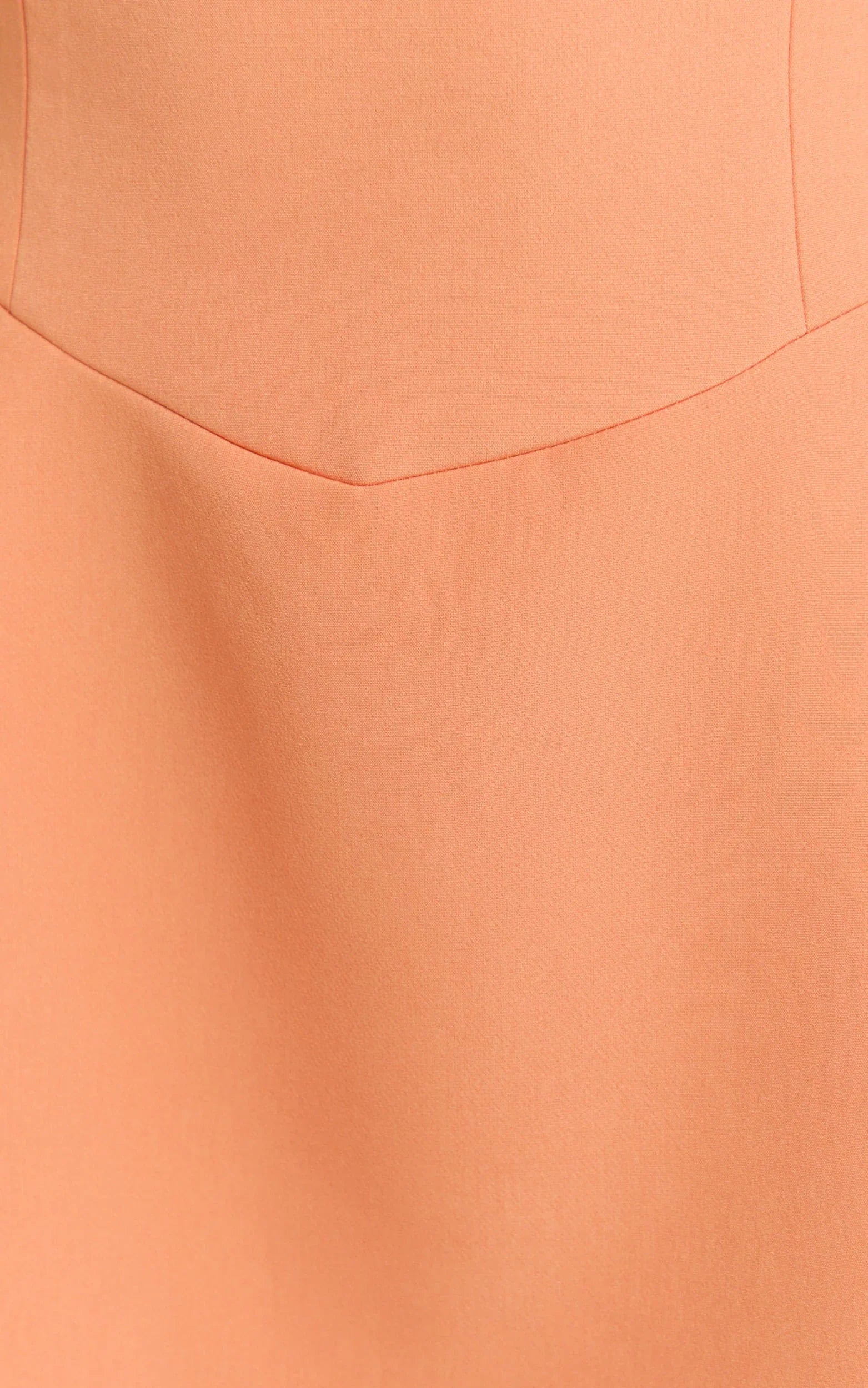Sakura Mini Dress - Square Neck Wide Strap A Line Skirt Dress in Orange