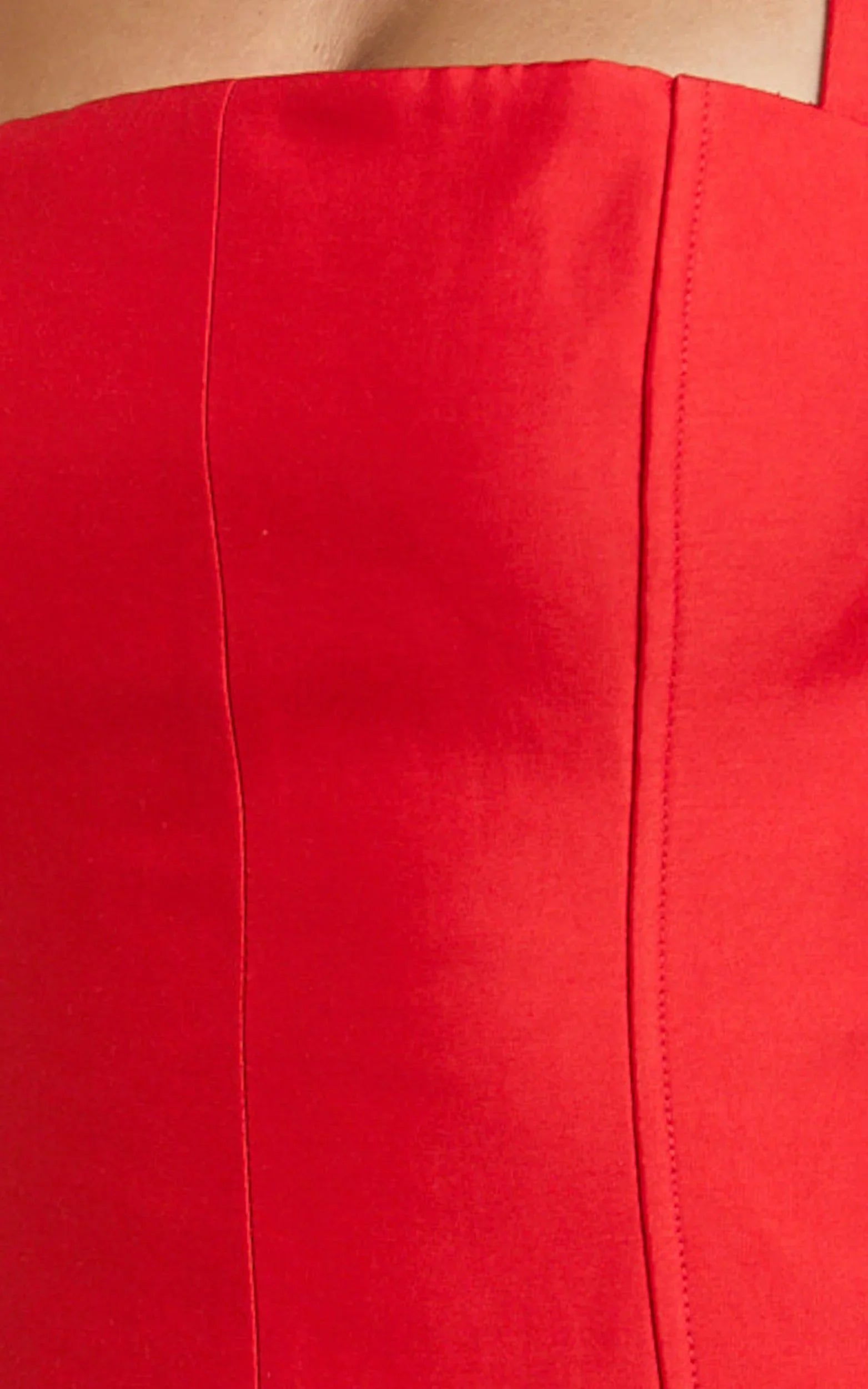 Lucie Mini Dress - Halter Neck Tulip Dress in Red