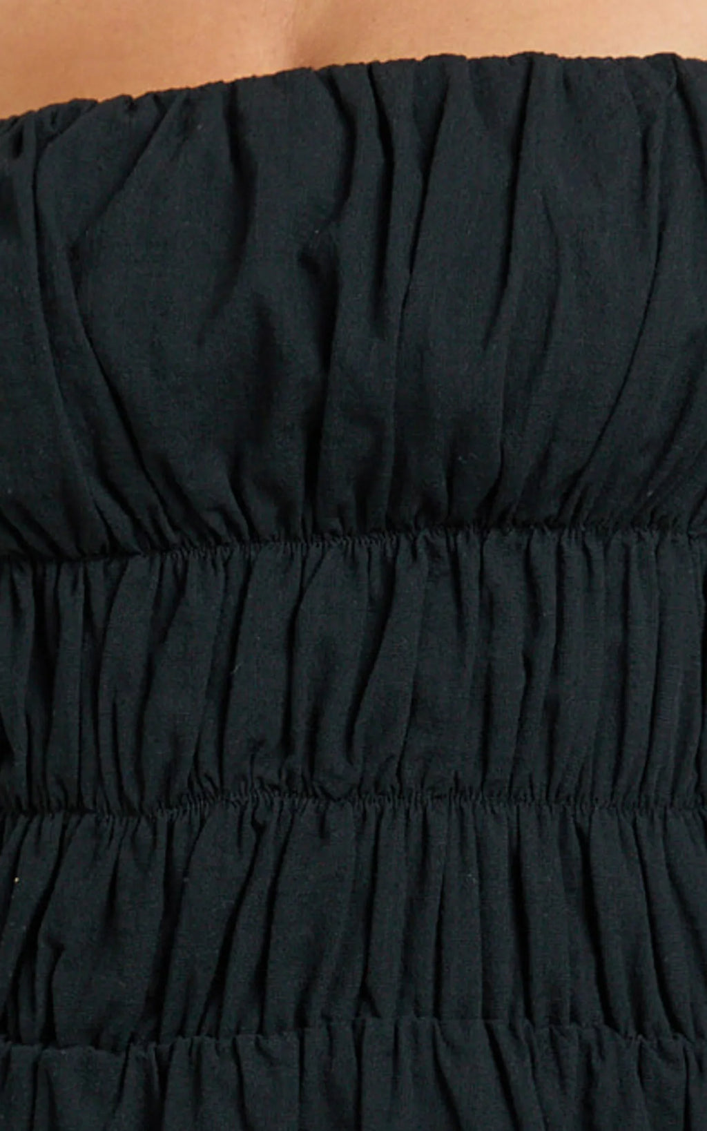 Aisha Mini Dress - Ruched Bust A Line Mini Dress in Black