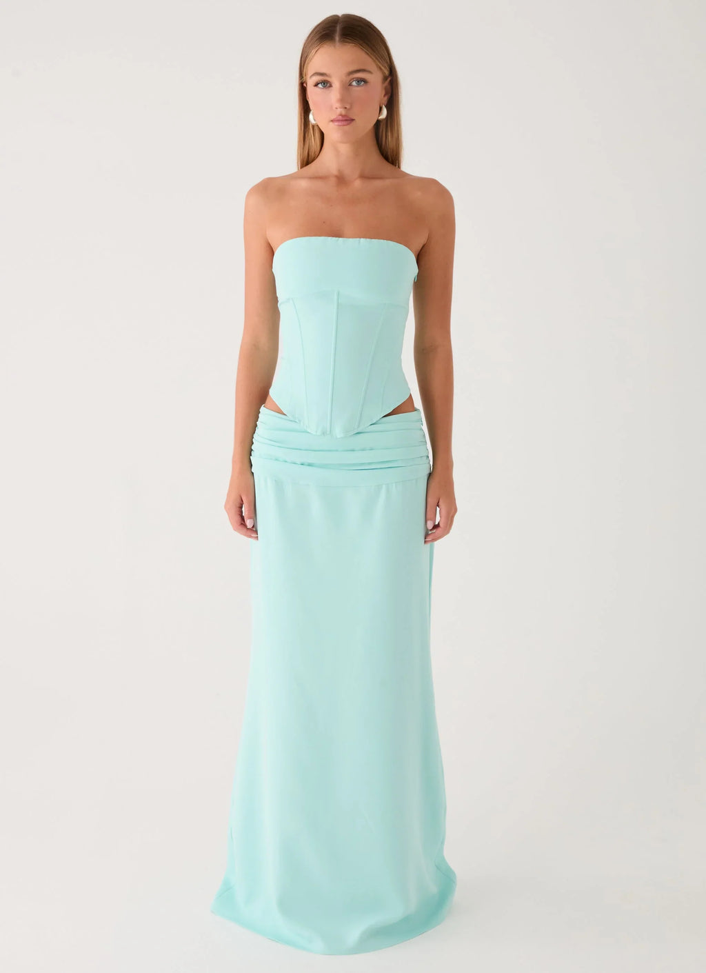 Tillie Corset Top - Aqua