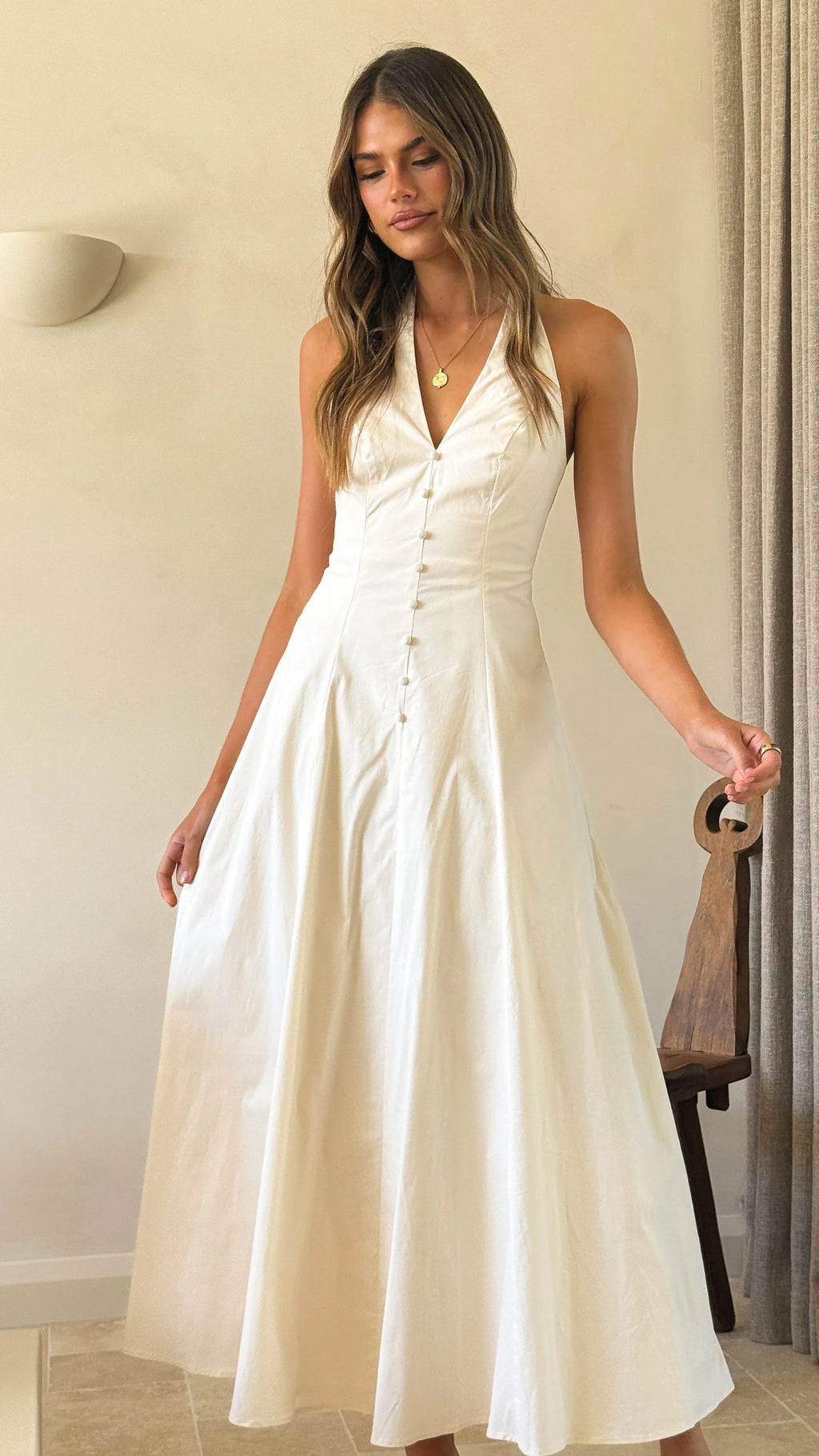 Kaia Maxi Dress - Vanilla