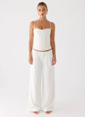 Samuel Low Rise Suiting Pants - White