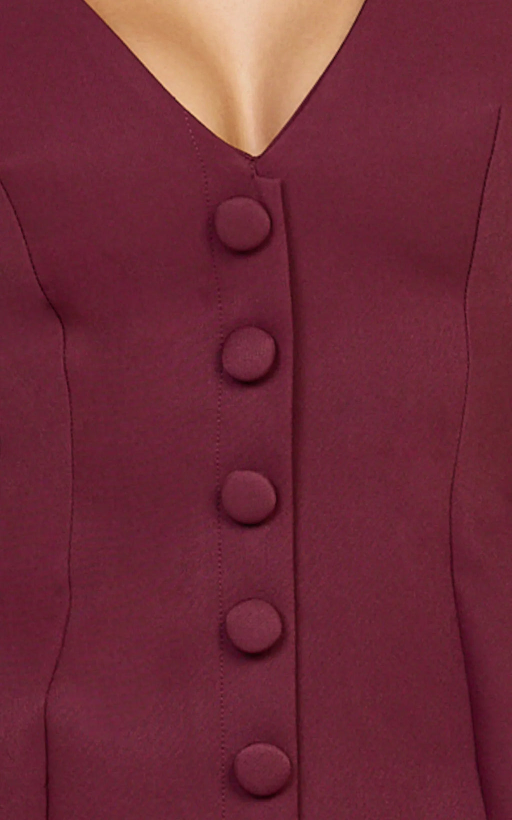 Lavender Mini Dress - Wide Neck Button Down Blazer Dress in Wine