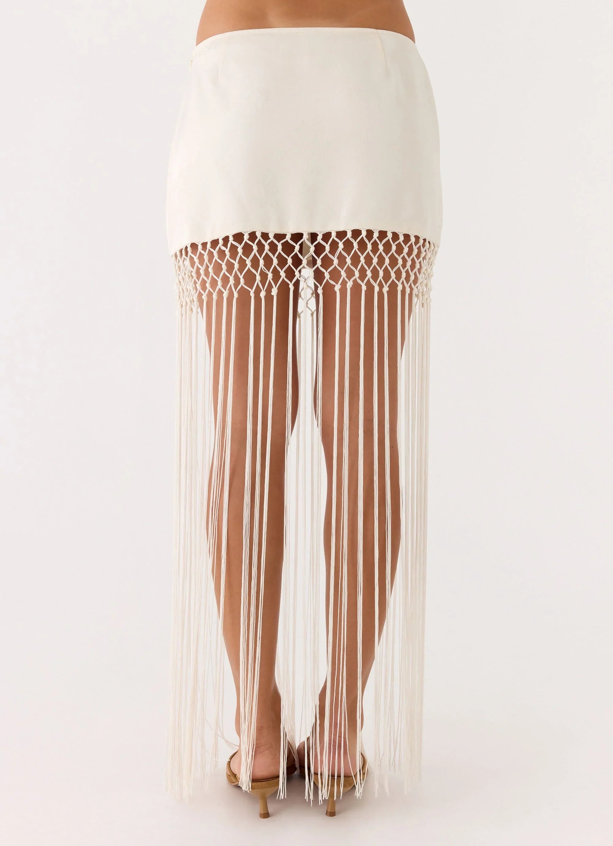 Mania Tassel Mini Skirt - Ivory