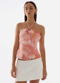 Julienne Beaded Top - Coral