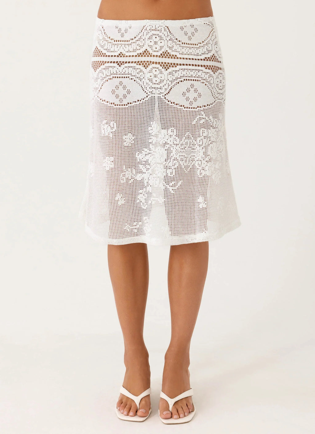 Yanna Midi Skirt - White