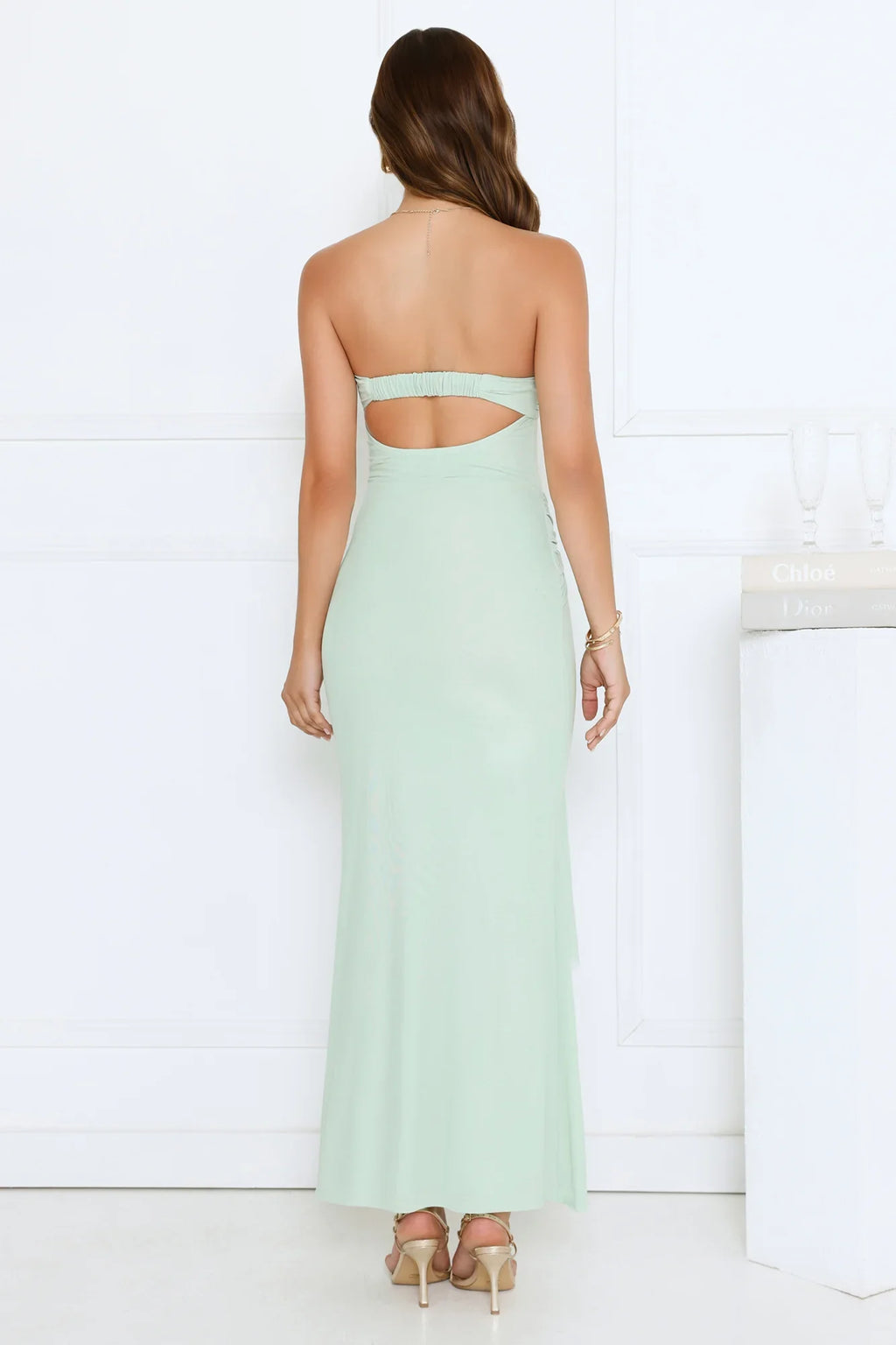 Can’t Get Enough Strapless Maxi Dress Sage