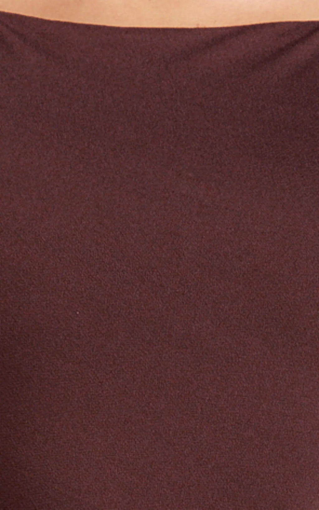 Audette Maxi Dress - Boat Neck Ruched Fitted Dress in Chocolate