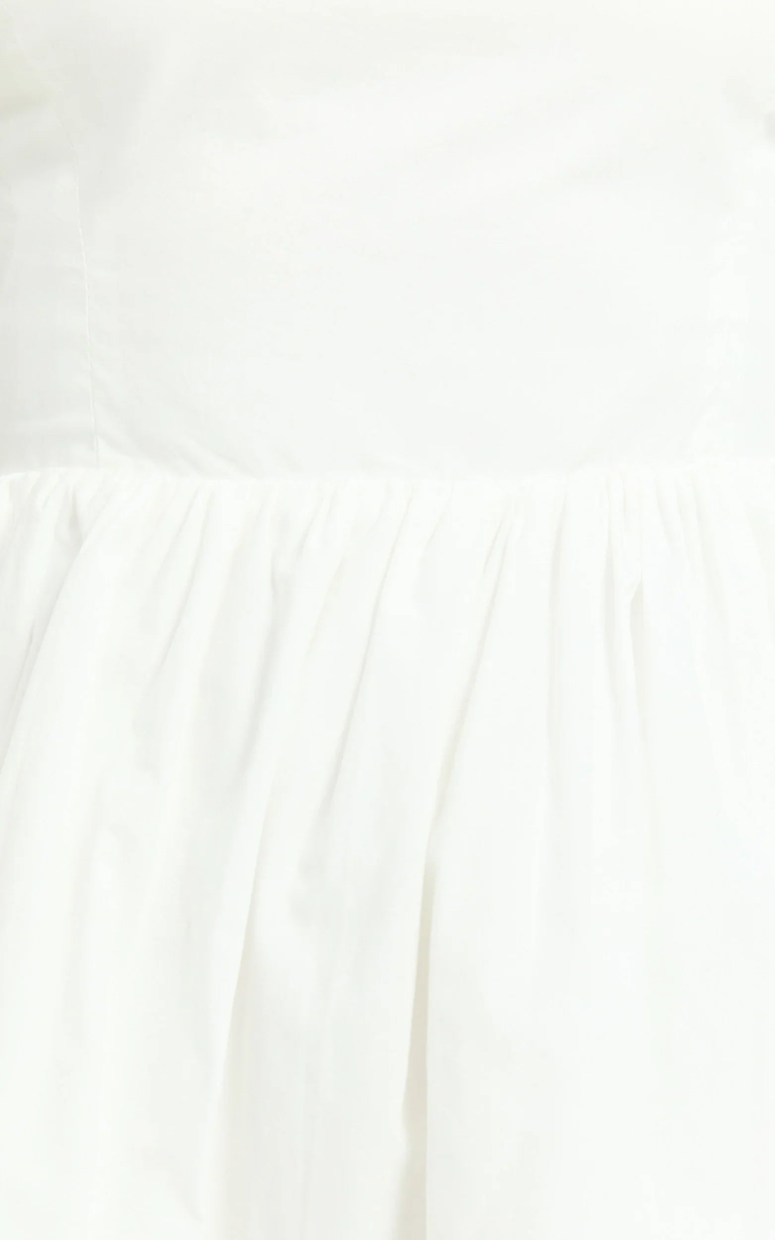 Kimberly Mini Dress - Square Neck Bubble Hem Dress in White
