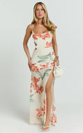 Talia Maxi Dress - Cowl Neck Low Back Dress in Vintage Orchid