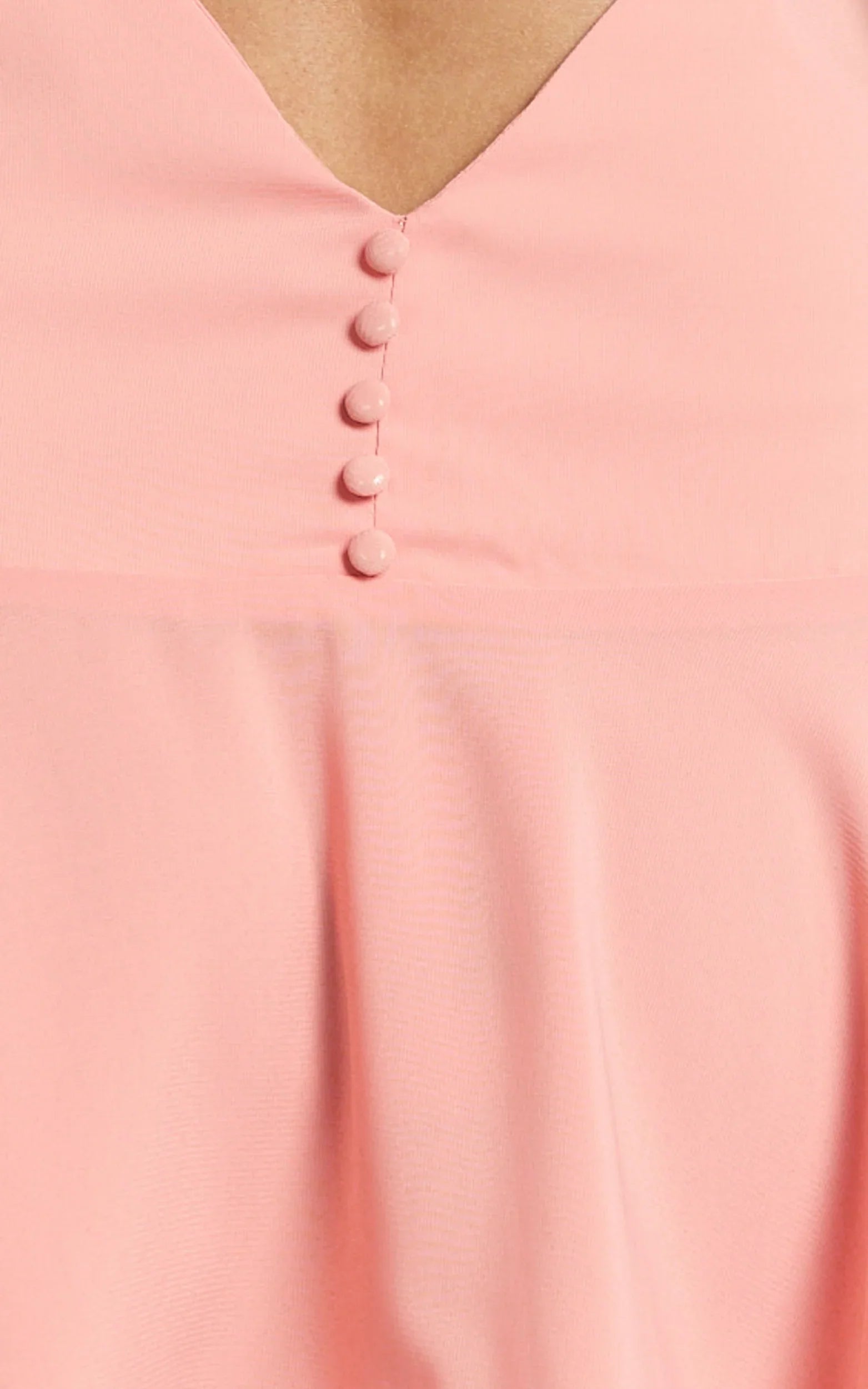Bryonie Mini Dress - Backless Halter Dress in Grapefruit